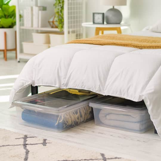 IRIS® 28qt. Clear Snap Top Storage Box with Gray Lid